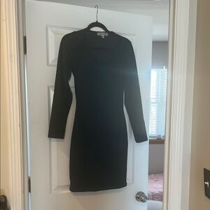 Madden Girl Dark Green Sparkle Long Sleeve Mini Dress